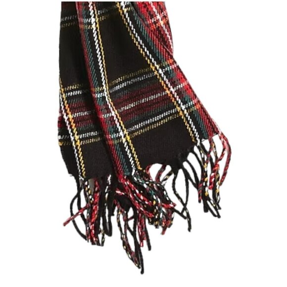 J. Crew Huge Oversized Red Tartan Plaid Scarf Wrap Cape - Picture 4 of 4